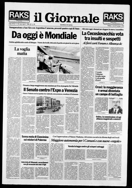 Il giornale : quotidiano del mattino